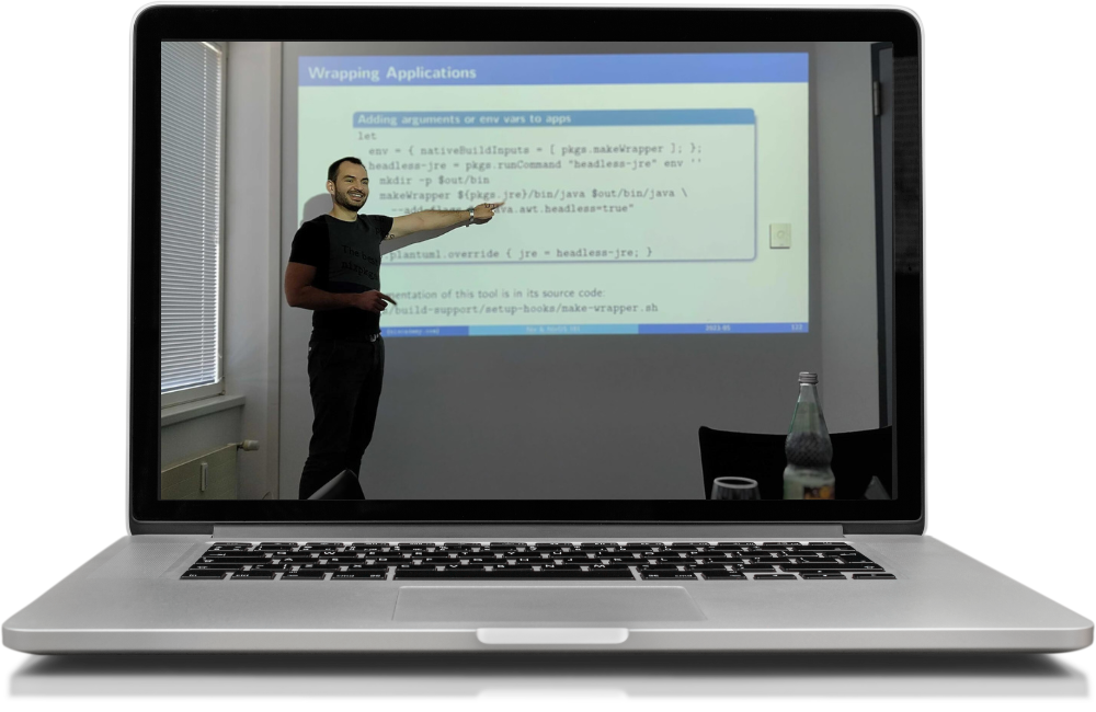 Nix training on a laptop